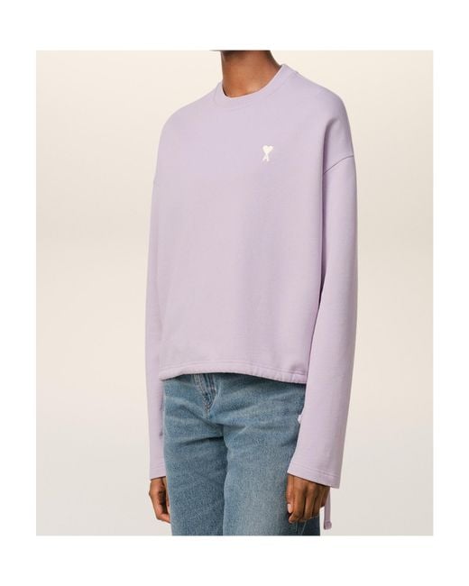 AMI Purple Ami Ami De Coeur Sweatshirt