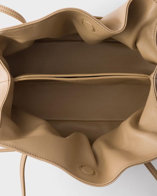Prada Natural Small Dada Leather Tote Bag