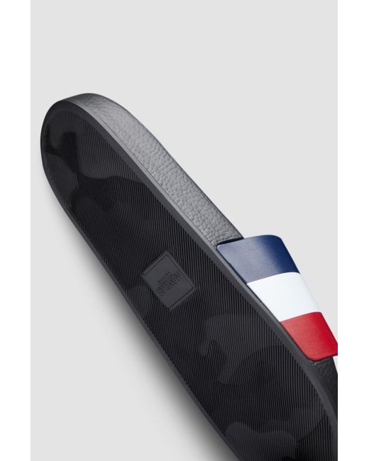 Moncler White Basile Slides for men