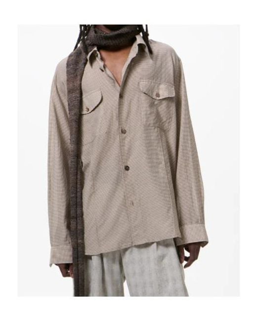 Our Legacy Natural Checked Pocket Shirt for men