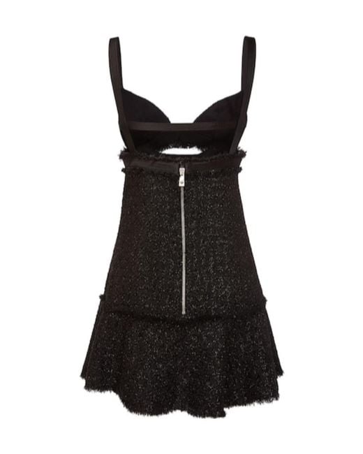 Versace Black Tweed Mini Dress