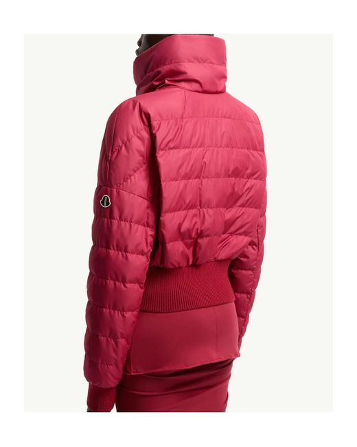 Moncler Red Moncler Rick Owens Cropped Down Jacket
