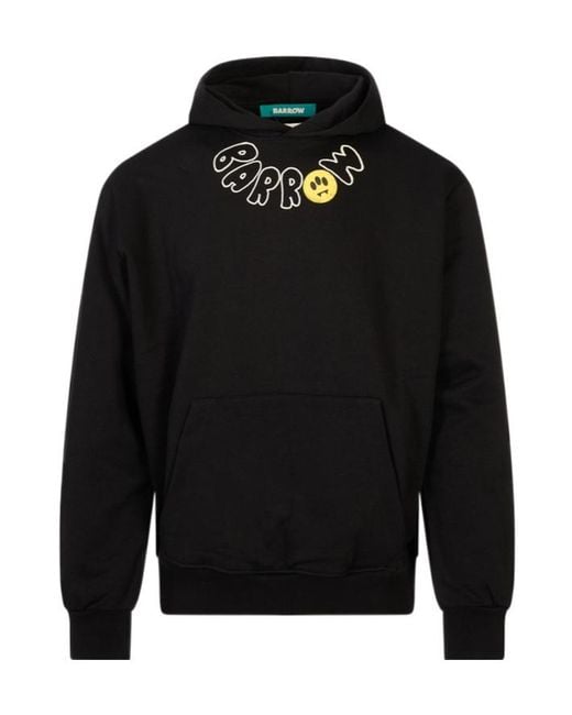 Barrow Black Teddy Bear Printed Hoodie for men