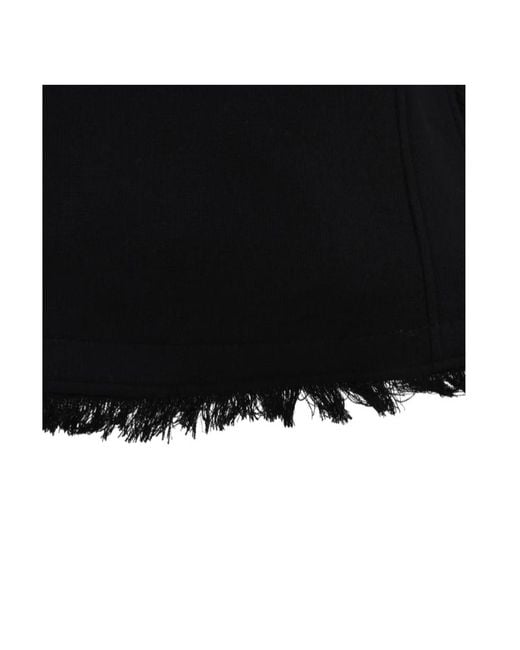 Jonathan Simkhai Black Theodora Fringed Top
