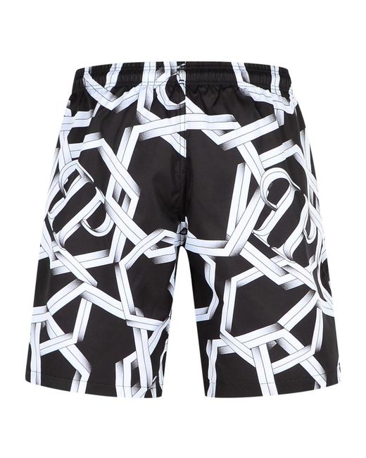 Philipp Plein Black Polyester Swimsuit for men