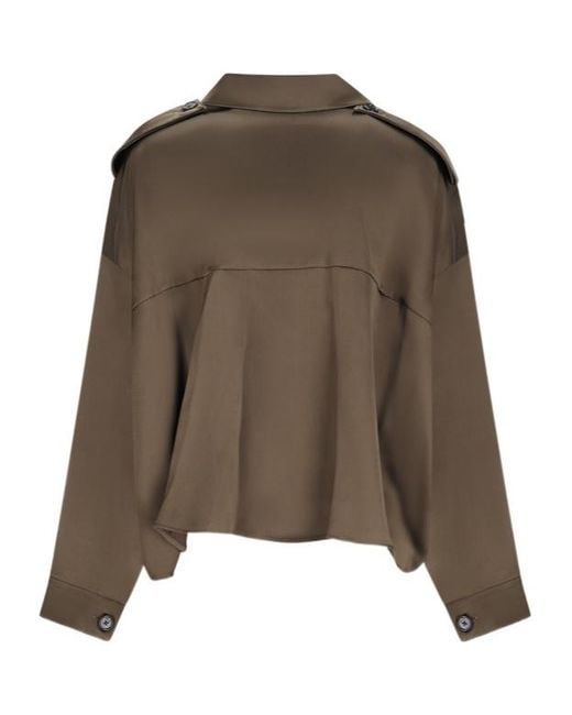 Khaite Brown Long-Sleeved Shirt