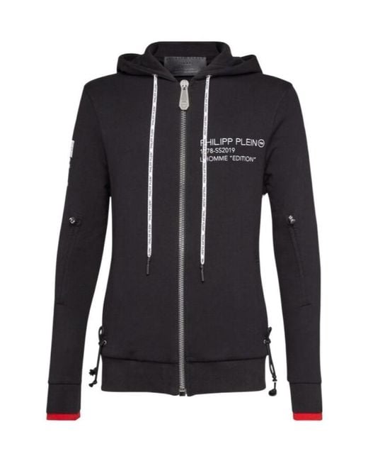 Philipp Plein Black Logo Casual Jacket for men