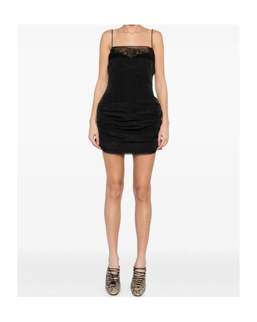 Magda Butrym Black Rhinestone-Embellished Strapless Cut-Out Dress