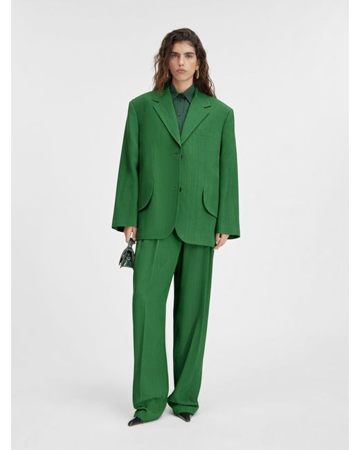 Jacquemus Green Oversized Button-Up Blazer