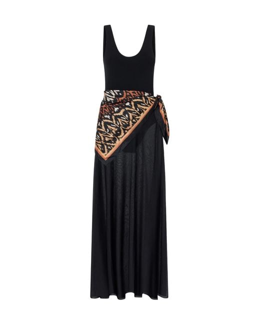 Zimmermann Black Aster Scarf Maxi Dress