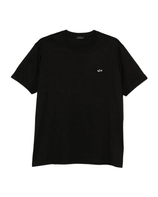 Paul & Shark Black Logo Crew-Neck T-Shirt for men