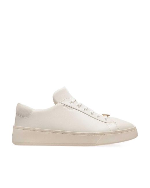 Bally White Lace-Up Low-Top Shoes for men