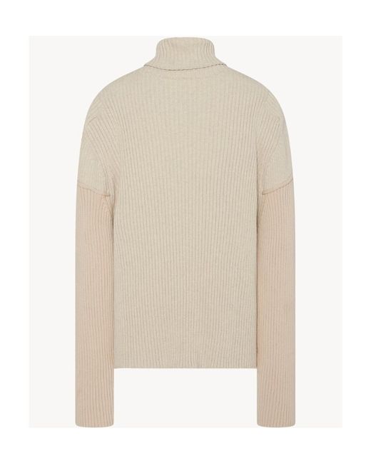 The Row Natural Dua Drop-Shoulder Ribbed Jumper