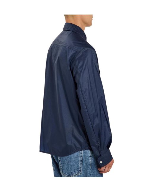 Moncler Blue Casual Shirt Jacket for men