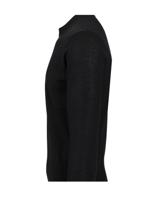 Dries Van Noten Black Merino-Wool Sweater for men