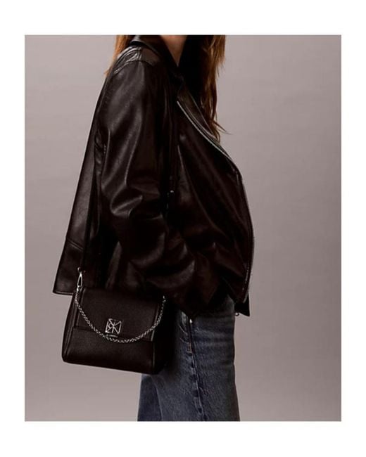 Calvin Klein Black Logo Shoulder Bag