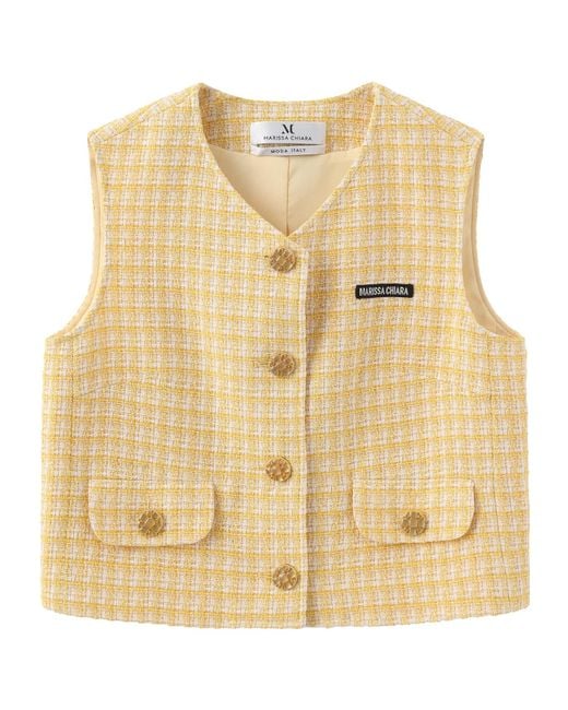 Marissa Chiara Natural V-Neck Vest