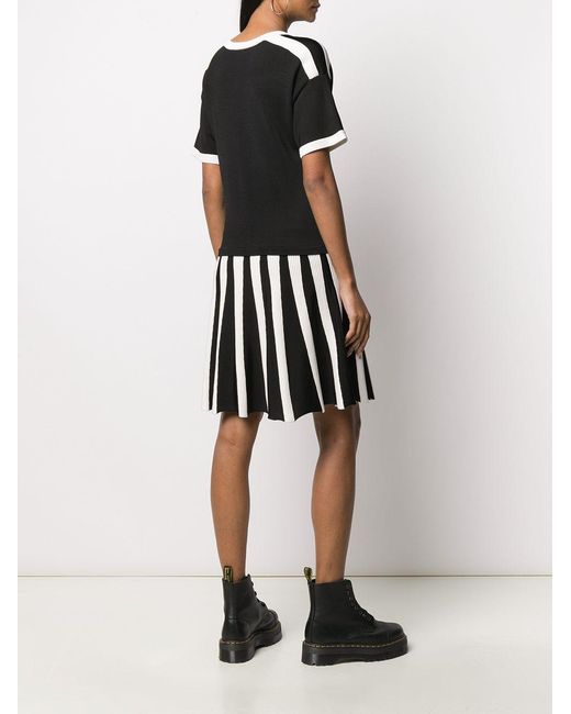 Moschino Black Short-Sleeved Knitted Dress