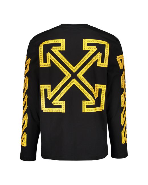 Off-White c/o Virgil Abloh Black Logo Detailed Long-Sleeve T-Shirt for men