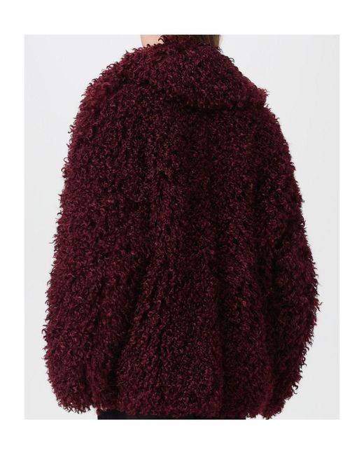 Aniye By Red Faux Fur Jacket
