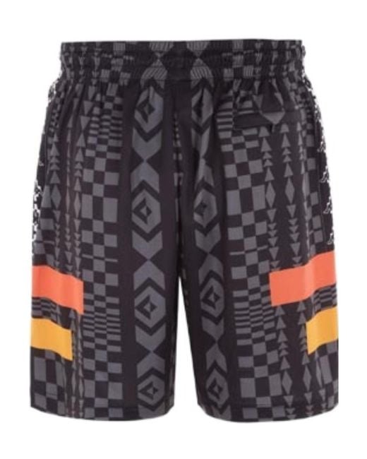 Marcelo Burlon Blue County Of Milan X Kappa Bermuda Shorts for men