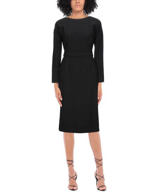 Dolce & Gabbana Black Bodycon Dress With Long Sleeves
