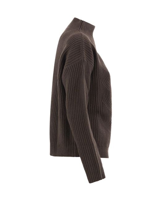 Herno Brown Wool Pullover Sweater