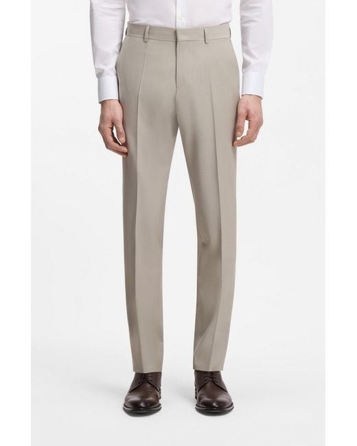 Boss Gray Boss Three-Piece Tailored Suit for men