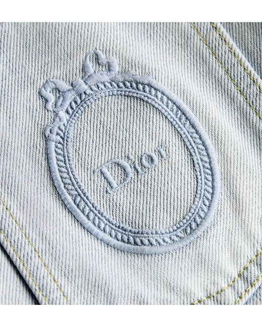 Dior White Medaillon Embroidered Hooded Jacket