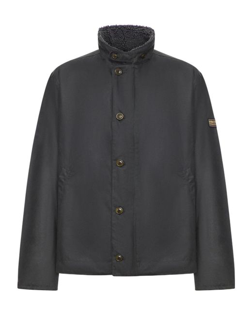 Barbour Gray Cotton Fleece-Lined Jacket for men