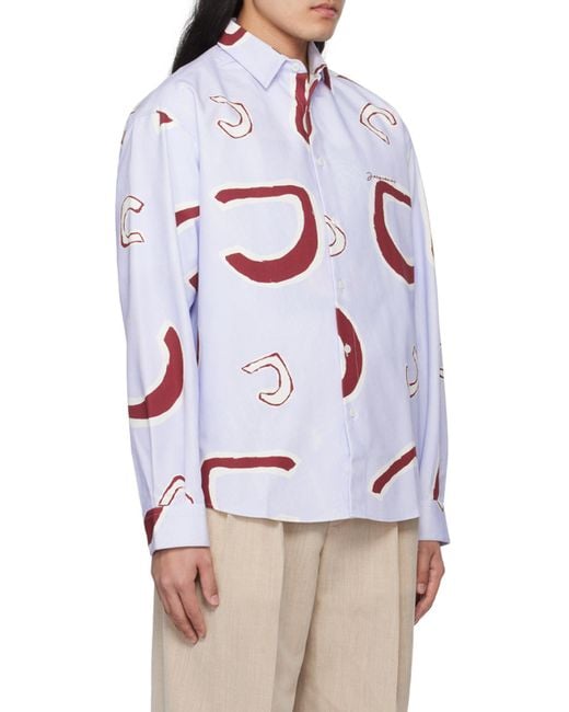Jacquemus White La Chemise Simon Long-Sleeved Shirt for men