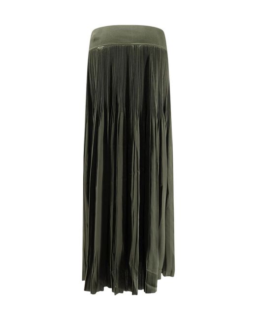 Joseph Green Pleated Elastic-Waist Skirt