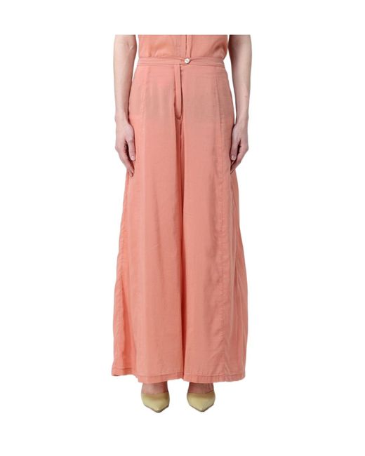 Forte_forte Pink Psheer Flared Casual Pants