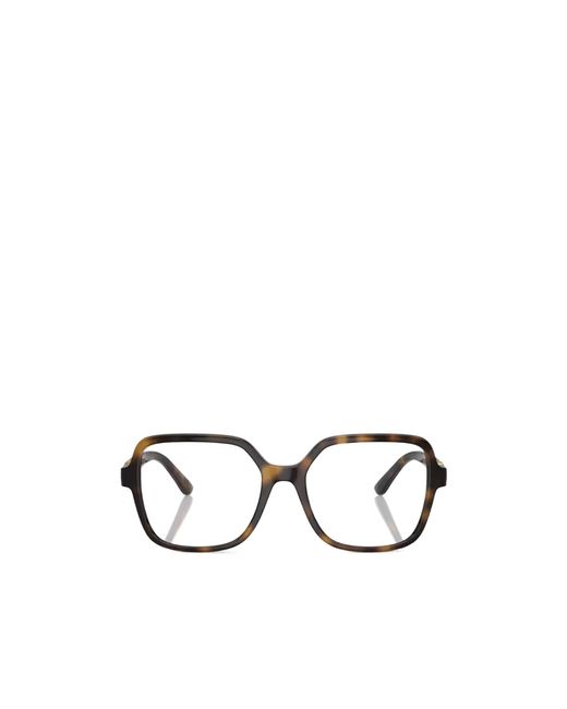 Dolce & Gabbana White Eyewear Square Frame Glasses