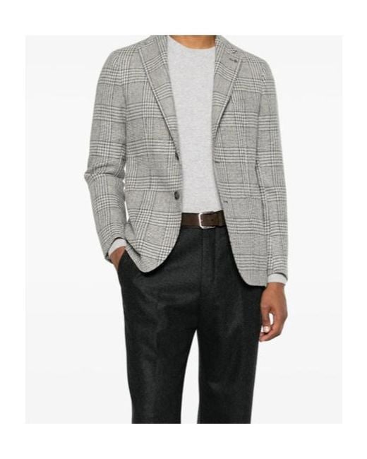 Tagliatore Gray Long-Sleeved Suit Jacket for men