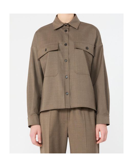 Weekend by Maxmara Brown Batavia Shirt Jacket
