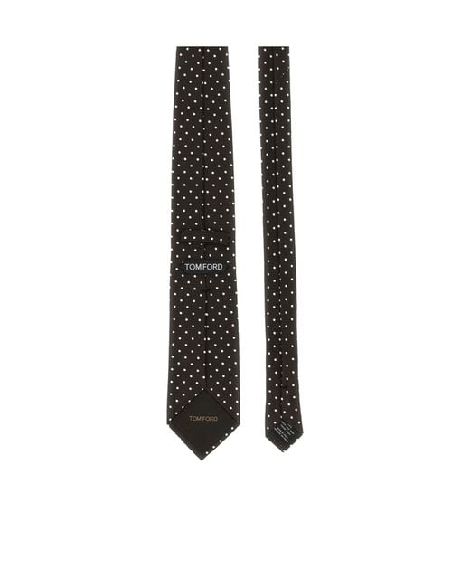 Tom Ford Black Pointed Tie for men