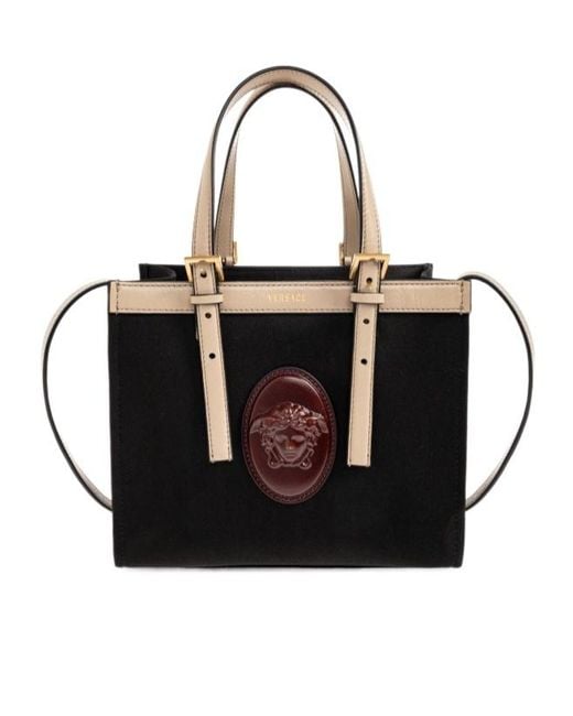 Versace Black Rivière Mini Tote Bag