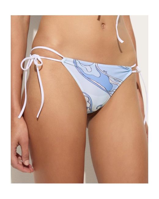 Emilio Pucci Blue Pucci Printed Tie-Side Bikini Briefs