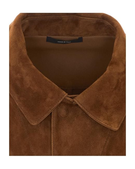 Tom Ford Brown Button-Front Ling Sleeved Jacket for men