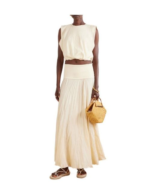 Johanna Ortiz White Muraya Ribbed Tank Top