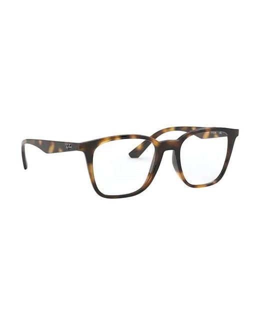 Ray-Ban White Square Frame Glasses for men