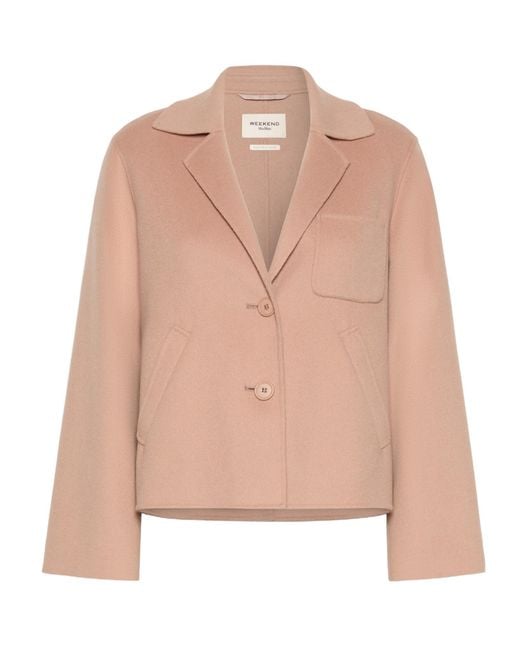 Weekend by Maxmara Pink Wool Casual Jacket