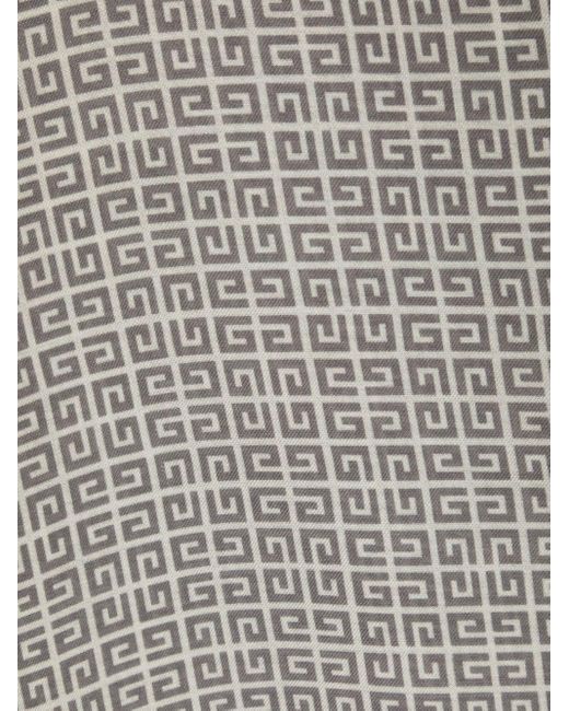Givenchy Gray Full-Length Logo Scarf for men