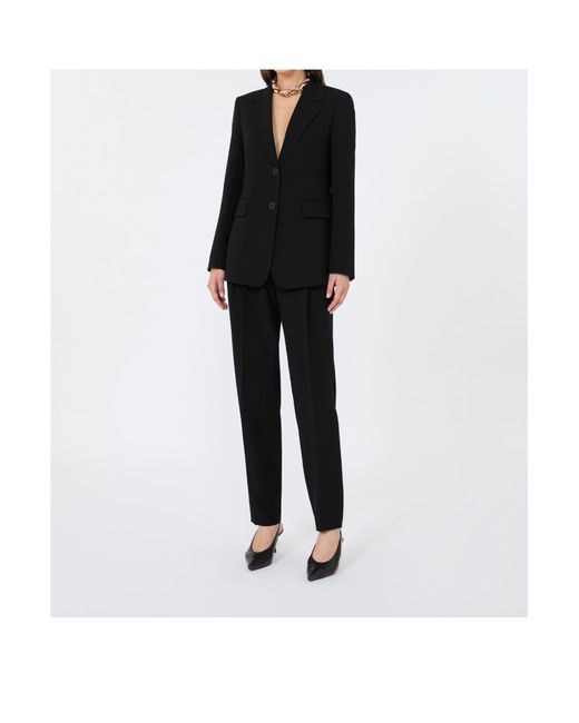 Max Mara Black Belted Pleated Trousers