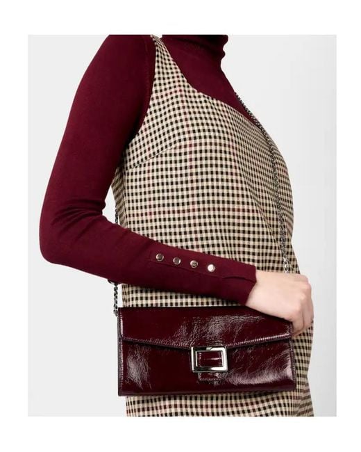 Roger Vivier Purple Belle Vivier Chain Wallet