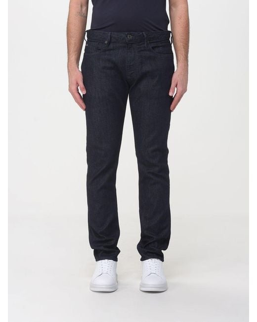 Emporio Armani Blue J06 Straight Leg Jeans for men