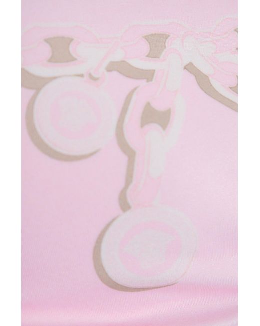 Versace Pink Graphic-Print Bikini Set