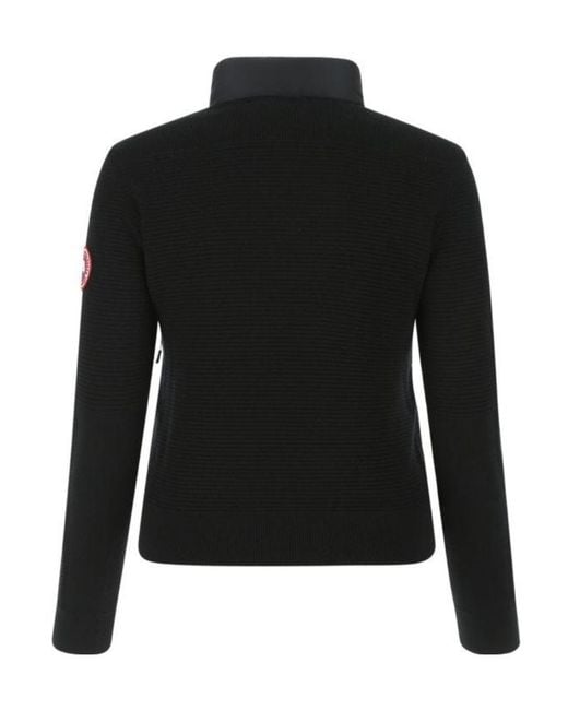 Canada Goose Black Hybridge Panelled High-Neck Jacket