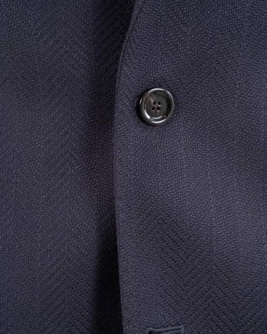 Lardini Blue Single-Breasted Wool Jacket for men
